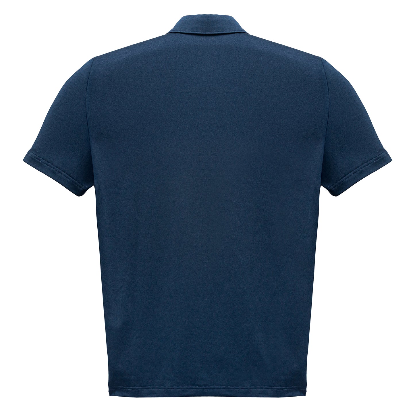 Men’s Performance Polo – Navy with Light‑Blue Trim