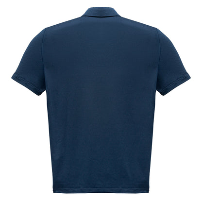 Men’s Performance Polo – Navy with Light‑Blue Trim