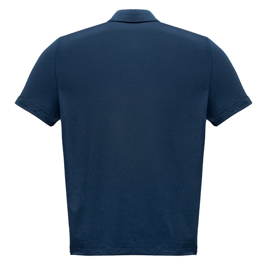 Navy with Light‑Blue Trim Performance Polo