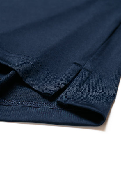 Men’s Performance Polo – Navy with Light‑Blue Trim